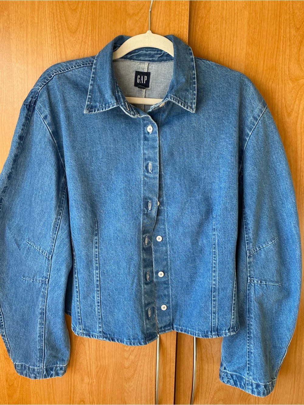 GAP Blue Denim Button-Up Jacket